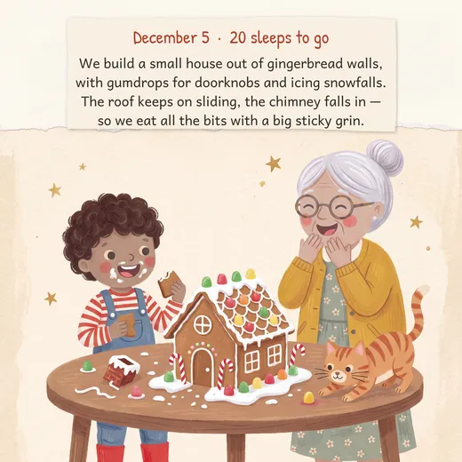 December 5 page from Nana Loves You: A Christmas Countdown