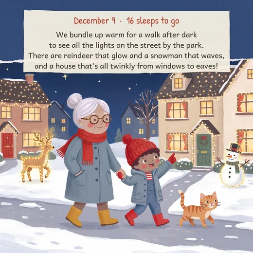 December 9 page from Nana Loves You: A Christmas Countdown
