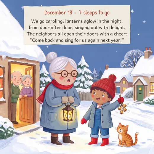 December 18 page from Nana Loves You: A Christmas Countdown